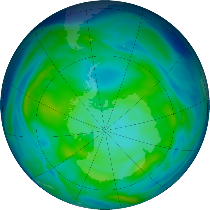 Antarctic ozone map for 28 May 2006